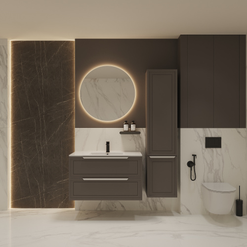 картинка Тумба под раковину/столешницу Севилья 80, Платиновый от магазина Сантехстрой