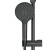 картинка F0180022 Like,  душ.комплект: ручн.душ 3 ф-ции d 120 мм, штанга 700, шланг 1 750 мм, черный, шт. от магазина Сантехстрой