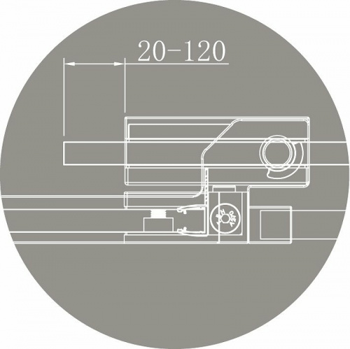 картинка Душевая дверь Cezares Slider 80 SLIDER-B-1-70/80-C-Cr профиль Хром стекло прозрачное от магазина Сантехстрой