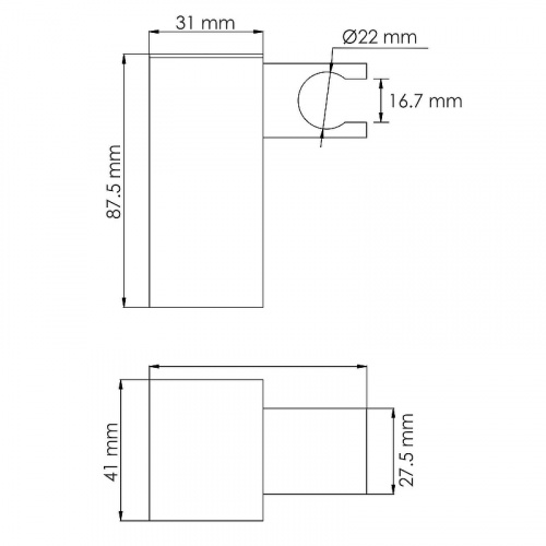 картинка Держатель ручного душа WasserKRAFT A321 Никель от магазина Сантехстрой