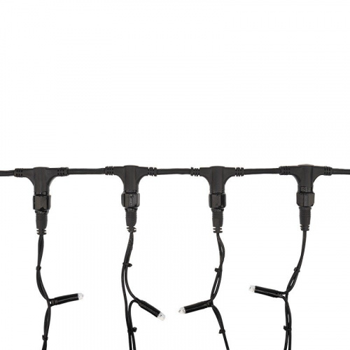 картинка Гирлянда Светодиодный Дождь 2х1,5м,  постоянное свечение,  черный провод КАУЧУК,  230 В,  диоды БЕЛЫЕ от магазина Сантехстрой