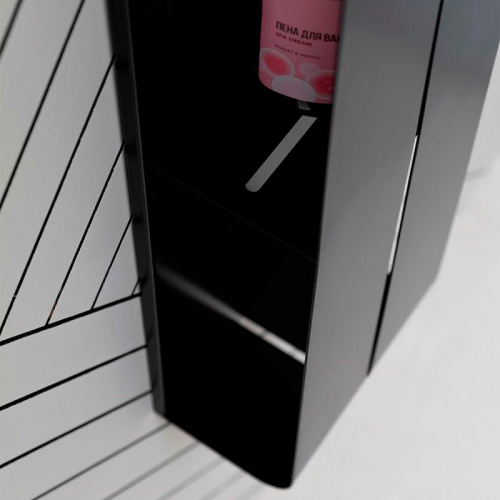 картинка Металлическая полка Aquanet Магнум 20х130 302228 Черная матовая от магазина Сантехстрой