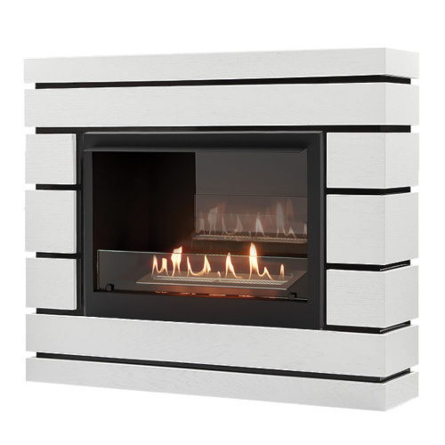 картинка Каминокомплект: Биокамин Firelight BFP/P-2520, портал Moderno 25 шпон белый дуб от магазина Сантехстрой