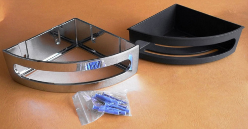 картинка Полка корзина Keuco Elegance New 11657 010001 угловая Хром Антрацит от магазина Сантехстрой