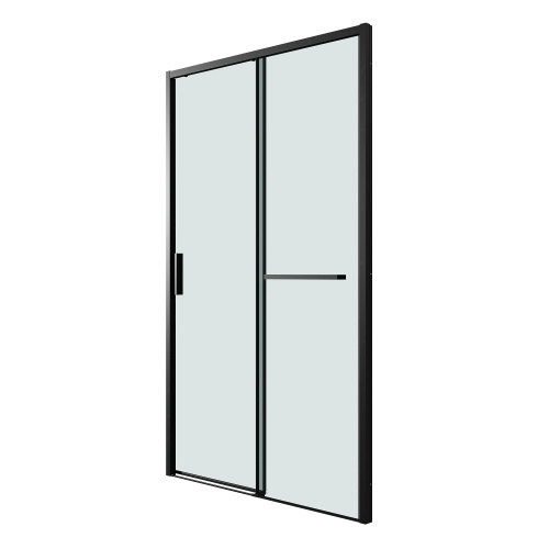 картинка Дверь в нишу 100.K33.05.110.21.00 Style (110*195) черный матовый, стекло прозрачное, 1 место от магазина Сантехстрой