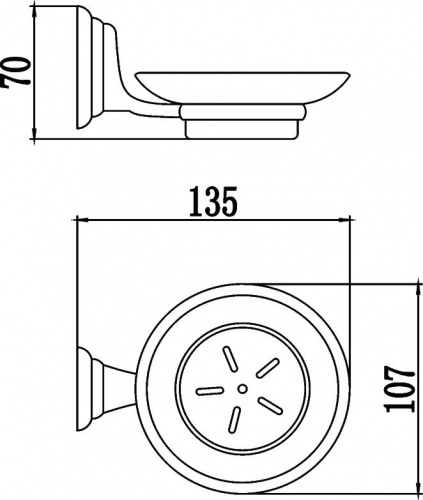 картинка Мыльница стеклянная с настенным держателем Savol 31 (S-003159) от магазина Сантехстрой
