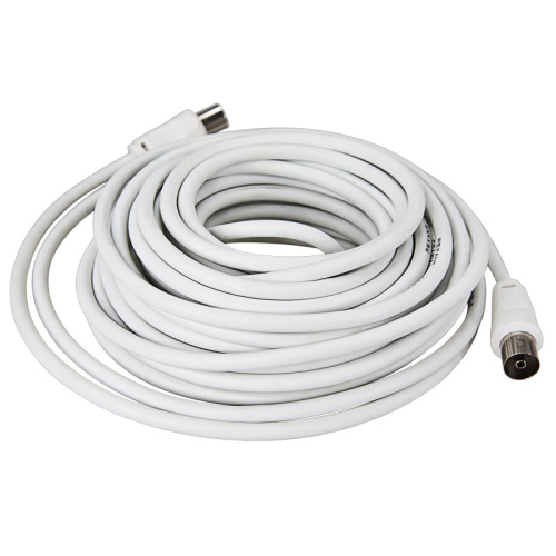 картинка Шнур ТВ гнездо - ТВ штекер,  длина 10 метров,  белый REXANT от магазина Сантехстрой