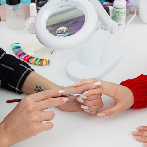 картинка Лупа настольная 3D+12D с подсветкой,  ø90мм,  белая REXANT от магазина Сантехстрой