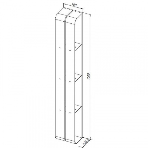 картинка Металлическая полка Aquanet Магнум 15х100 302238 Белая матовая от магазина Сантехстрой