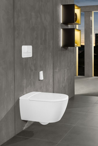 картинка Унитаз-биде Villeroy&Boch ViClean-L V0E100R1 подвесной с сиденьем Микролифт от магазина Сантехстрой