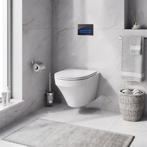 картинка IS450A38.501700 Инст с клав Touchless Pro стекло, чёрн с подв унит Inspire FlashClean с сид м/л от магазина Сантехстрой