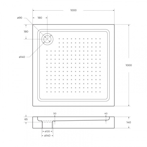 картинка Акриловый поддон BelBagno TRAY-BB-A-100-15-W от магазина Сантехстрой