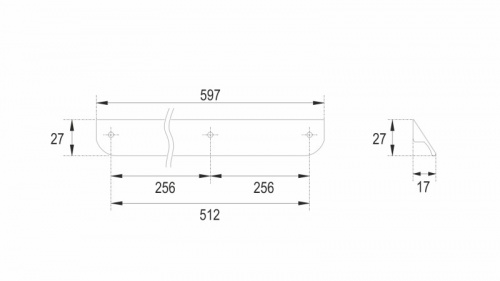 картинка Мебельная ручка CEZARES ECO RS156SG.3/512 (60 см), сатиновое золото от магазина Сантехстрой