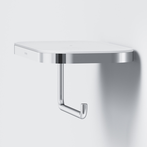 картинка Держатель туалетной бумаги AM.PM Func A8F341400 с полкой Хром от магазина Сантехстрой