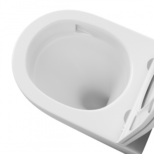 картинка Унитаз подвесной Grossman GR-4457MSQ (520х360х320) безободковый,смыв торнадо,белый матовый с тонкой крышкой,микролифт,1 место от магазина Сантехстрой