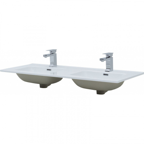картинка Раковина Aquanet Flat 120 812-120D 254367 двойная Белая от магазина Сантехстрой