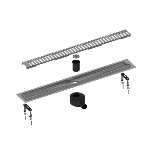 картинка Душевой лоток TIMO Drain System 800 с вставкой "lines", Хром (DS230108/00) от магазина Сантехстрой