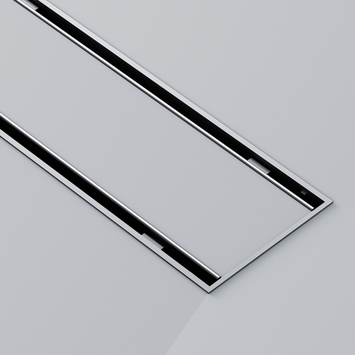 картинка W02SC-U11-080-04SB PrimeFlow Трап для душа линейный универс затвор Tile 80см цвет сталь мат от магазина Сантехстрой