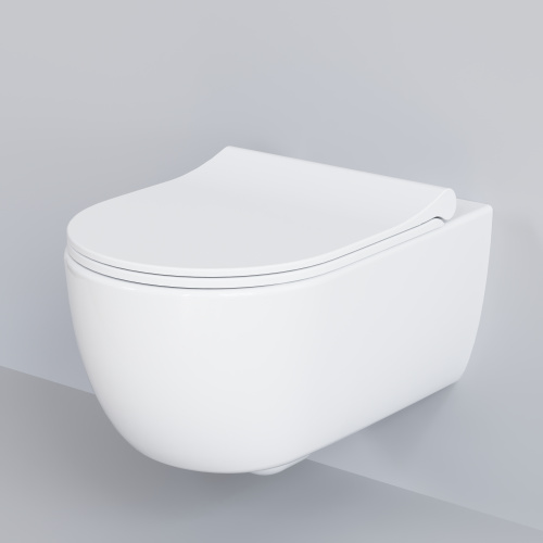 картинка Унитаз Abner 103T20001R (545*360*330) БЕЛЫЙ подвесной БЕЗОБОДКОВЫЙ, 1 место от магазина Сантехстрой