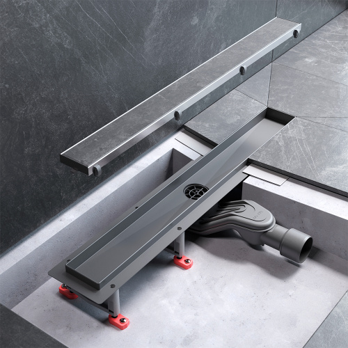 картинка W01SC-U11-060-04SB MasterFlow Трап для душа линейный универс затвор Tile 60см цвет сталь мат от магазина Сантехстрой