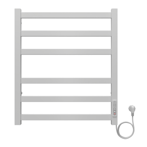 картинка Полотенцесушитель электрический AZARIO PALERMO 500/600 квадрат, 6 секций, диммер справа, белый (AZ83856W) от магазина Сантехстрой