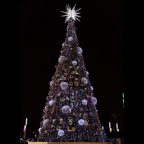 картинка Гирлянда Нить (дюраплей) 20м,  постоянное свечение,  черный каучук,  230В,  цвет Белый от магазина Сантехстрой