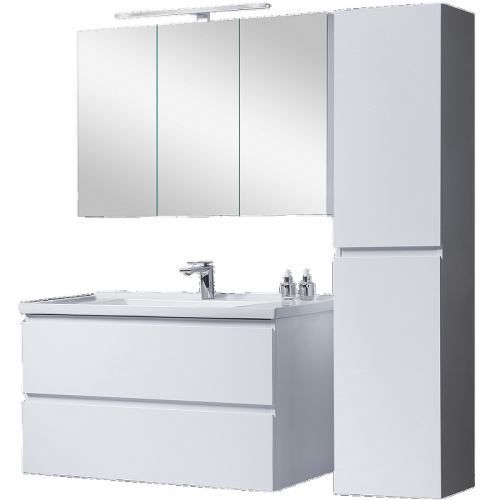 картинка Зеркальный шкаф Orans BC-4023W 100 40231000w с подсветкой Белый глянец от магазина Сантехстрой
