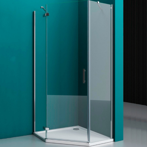 картинка Душевой уголок BelBagno Kraft 100х100 KRAFT-P-1-100-C-Cr-L профиль Хром стекло прозрачное от магазина Сантехстрой