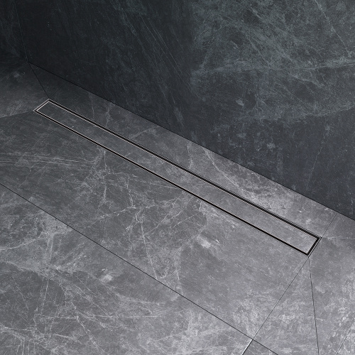 картинка W01SC-U11-090-04SB MasterFlow Трап для душа линейный универс затвор Tile 90см цвет сталь мат от магазина Сантехстрой