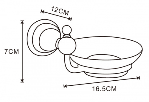 картинка Мыльница Azario ELVIA, Золото (AZ-91108G) от магазина Сантехстрой