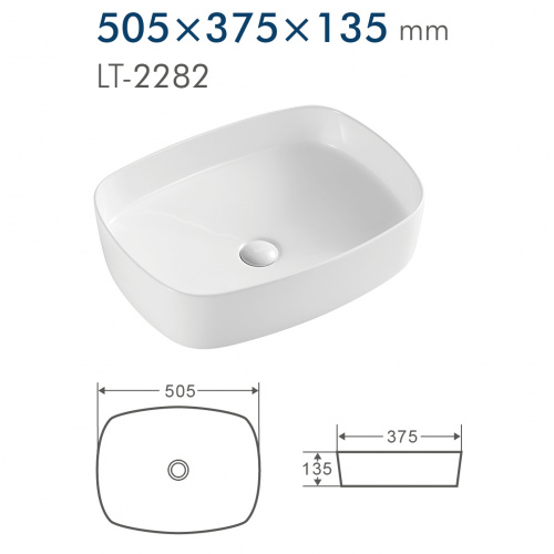 картинка Раковина накладная Terminus Ното 505х375х135 от магазина Сантехстрой