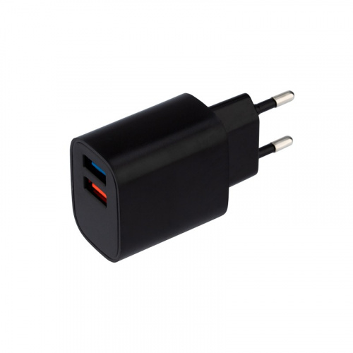 картинка Сетевое зарядное устройство REXANT 2 x USB,  5V,  2.4 A,  черное от магазина Сантехстрой