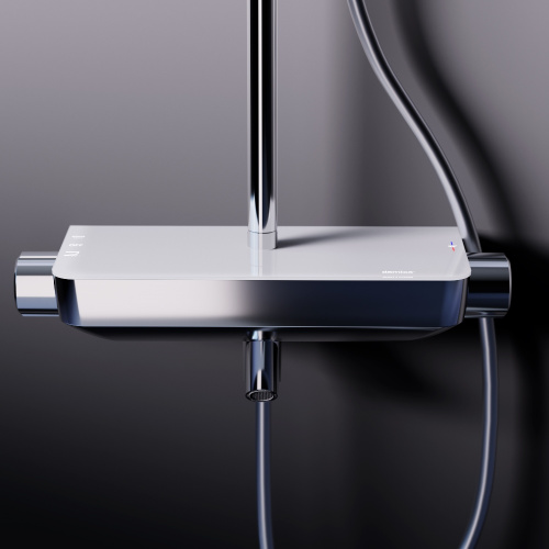 картинка 936760000 Scandinavian Pure душевая программа с ванно  душевым ТМС смесителем полкой, хром от магазина Сантехстрой