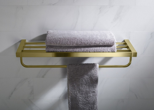 картинка Полка для полотенец Timo Selene золото матовое (17058/17) от магазина Сантехстрой
