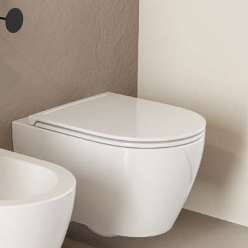 картинка Сиденье для унитаза, Scarabeo, Moon/Glam, с крышкой, ширина, мм-360, глубина, мм-505, с плавным опусканием SoftClose, материал шарниров-металл, цвет шарниров-хром, материал сиденья-термореактивный полимер, цвет-белый от магазина Сантехстрой