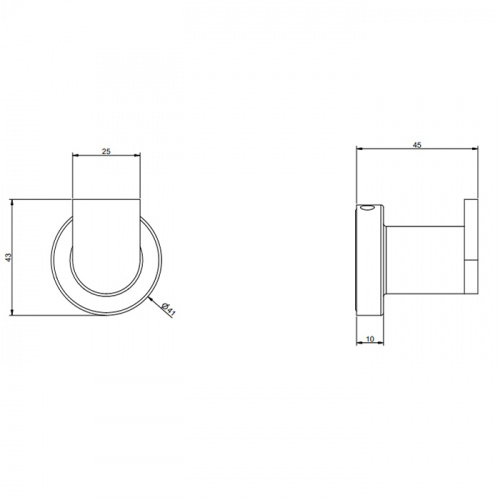 картинка Gessi Emporio accessories Крючок настенный, цвет: Chrome от магазина Сантехстрой
