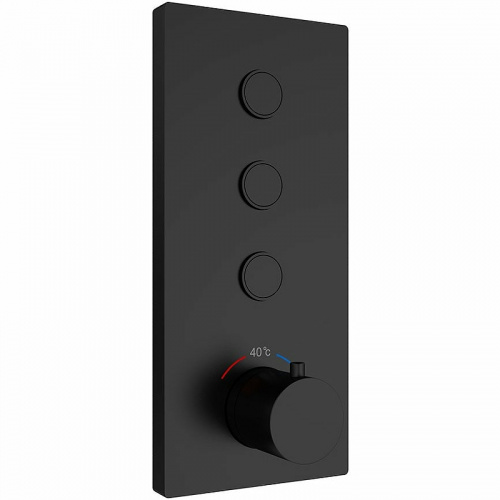 картинка Душевая система Vincea VSFW-431T1RMB с термостатом Черная матовая от магазина Сантехстрой