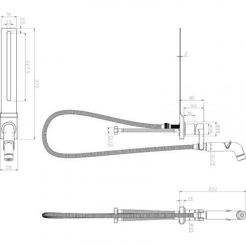 картинка Смеситель с гигиеническим душем, устанавливаемый на унитаз Lemark Solo (LM7170CW) от магазина Сантехстрой