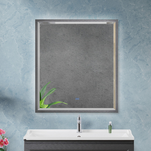 картинка Зеркало Cezares Interni 80 CZR-SPC-INT-800-900-LED-TCH-WARM-TIT с подсветкой Tитан с сенсорным выключателем и подогревом от магазина Сантехстрой