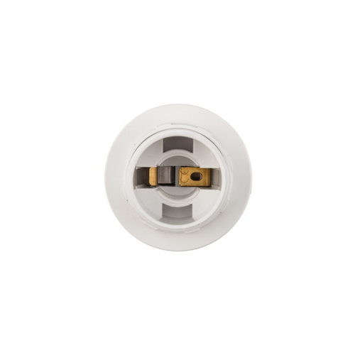 картинка Патрон пластиковый термостойкий с кольцом Е14 белый c этикеткой REXANT от магазина Сантехстрой