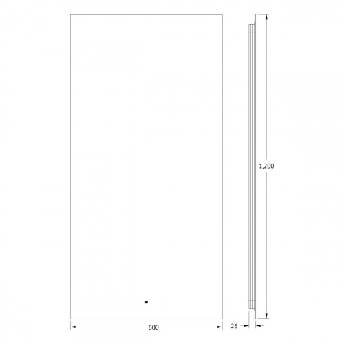 картинка Зеркало с фацетом и LED-подсветкой настенное GLOW DEFESTO 60x120 см, DF 2508R от магазина Сантехстрой