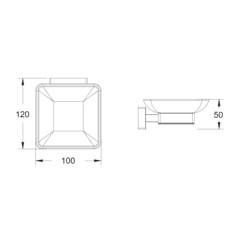 картинка Мыльница стеклянная BELZ (B90402) от магазина Сантехстрой
