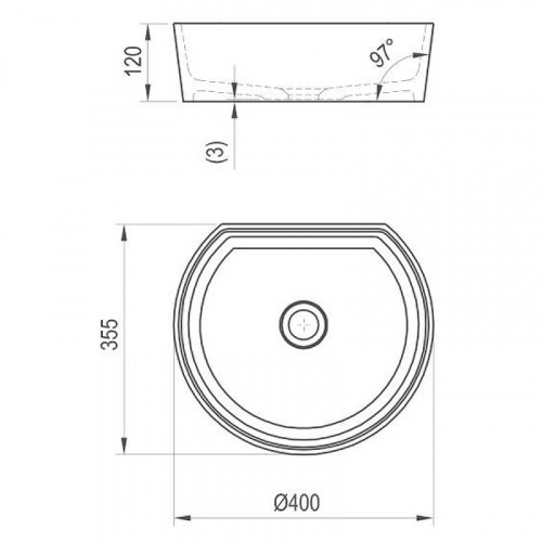 картинка Раковина-чаша Ravak Moon 1С 40 XJN01300001 Белая от магазина Сантехстрой