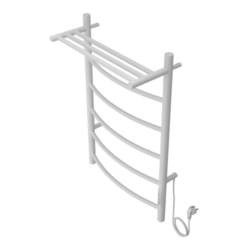 картинка Полотенцесушитель электрический AZARIO VERONA 500/800 5 секций, с полкой, диммер справа, белый (AZ04858PW) от магазина Сантехстрой