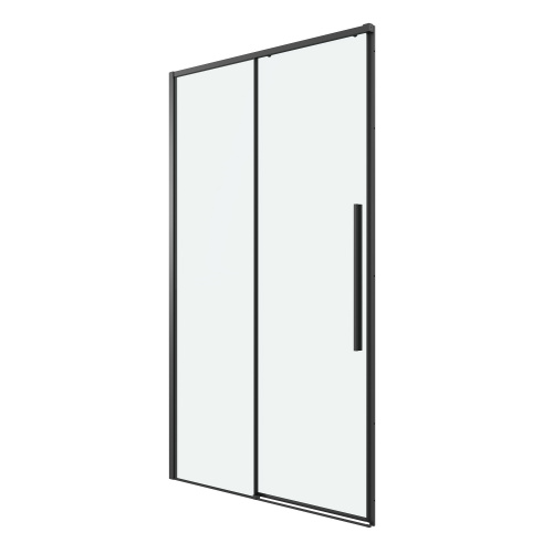 картинка Дверь в нишу Grossman Galaxy 100.K33.01.140.21.00 (140х195) черный матовый,стекло прозрачное,раздвижная, 1 место от магазина Сантехстрой