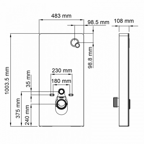 картинка Монтажный элемент для подвесного унитаза WasserKRAFT Naab 86 86TLT.040.PE.WH от магазина Сантехстрой
