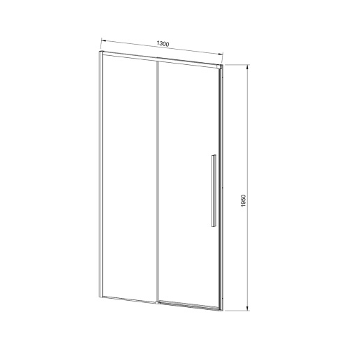 картинка Душевая дверь Slim-N VDS-4SN130CGB, 1300, черный, стекло тонированное от магазина Сантехстрой