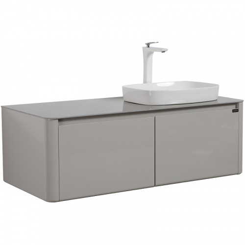 картинка Комплект мебели для ванной Black&White Universe U915.1200 R 120 R 9151200R подвесной Glossy light grey от магазина Сантехстрой