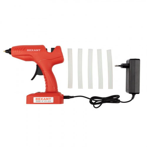 картинка Пистолет клеевой,  60Вт,  Ø11мм,  ЭКСПЕРТ,  аккумуляторный,  коробка REXANT от магазина Сантехстрой