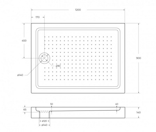 картинка Акриловый поддон BelBagno TRAY-BB-AH-120/90-15-W от магазина Сантехстрой